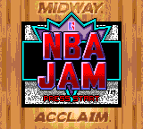 NBA Jam title screen for Sega Game Gear